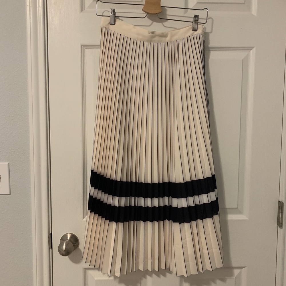 Navy and Creme Maxi Skirt